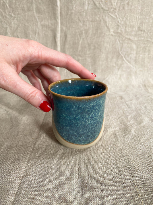 Tasse à café en grès - bleu galaxie 02